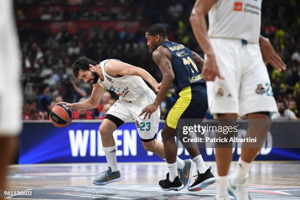 Sergio Llull, #23 of Real Madrid in action during the 2018 Turkish Airlines EuroLeague F4 Championship Game between Real Madrid v Fenerbahce Dogus...