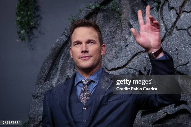 Actor Chris Pratt attends the 'Jurassic World: Fallen Kindom' premiere at WiZink Center on May 21, 2018 in Madrid, Spain.