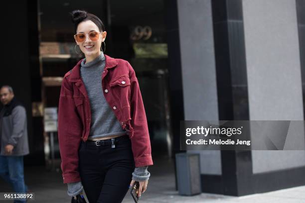 Model Tiana Tolstoi during New York Fashion Week Spring/Summer 2018 on September 8, 2017 in New York City.