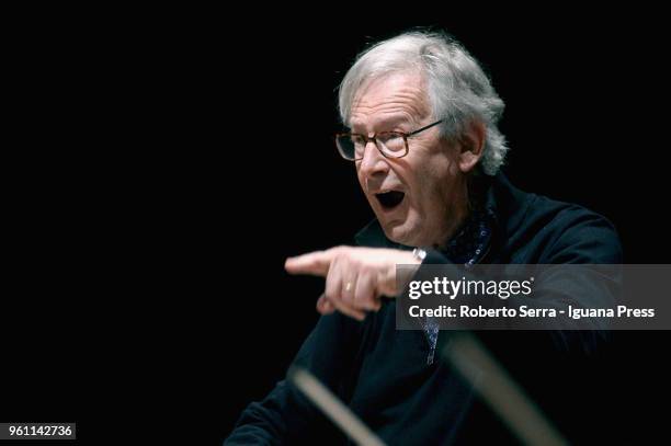 English musician Sir John Eliot Gardiner conducts the English Baroque Soloists and Monteverdi Choir in concert forBologna Festival at Auditorium...