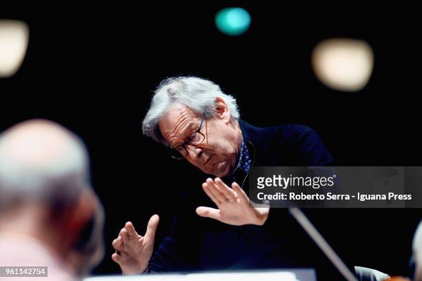 English musician Sir John Eliot Gardiner conducts the English Baroque Soloists and Monteverdi Choir in concert forBologna Festival at Auditorium...