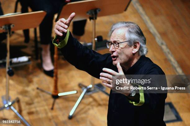 English musician Sir John Eliot Gardiner conducts the English Baroque Soloists and Monteverdi Choir in concert forBologna Festival at Auditorium...