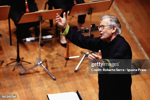 English musician Sir John Eliot Gardiner conducts the English Baroque Soloists and Monteverdi Choir in concert forBologna Festival at Auditorium...