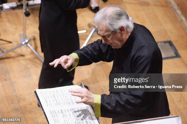 English musician Sir John Eliot Gardiner conducts the English Baroque Soloists and Monteverdi Choir in concert forBologna Festival at Auditorium...