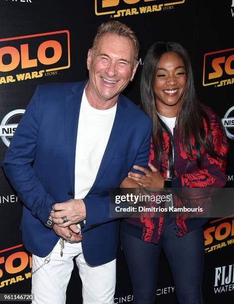 Hal Rubenstein and Tiffany Haddish attend a screening of "Solo: A Star Wars Story" hosted by The Cinema Society with Nissan & FIJI Water at SVA...