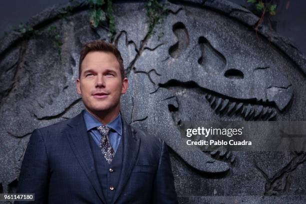 Actor Chris Pratt attends the 'Jurassic World: Fallen Kindom' premiere at WiZink Center on May 21, 2018 in Madrid, Spain.