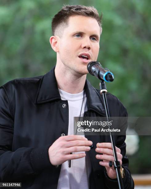 Singer / Reality TV Personality Trent Harmon visit Hallmark's "Home & Family" at Universal Studios Hollywood on May 21, 2018 in Universal City,...