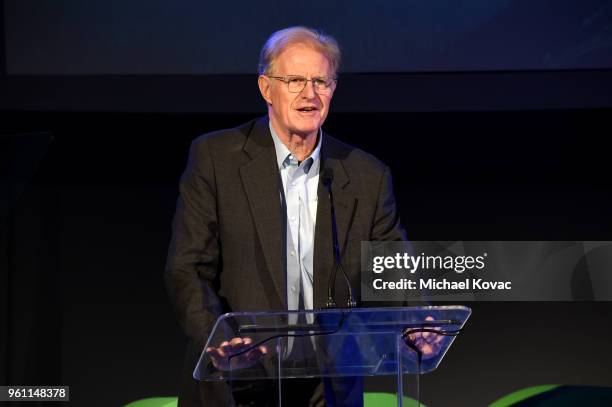 Ed Begley Jr. Speaks onstage at the EMA IMPACT Summit at Montage Beverly Hills on May 21, 2018 in Beverly Hills, California.