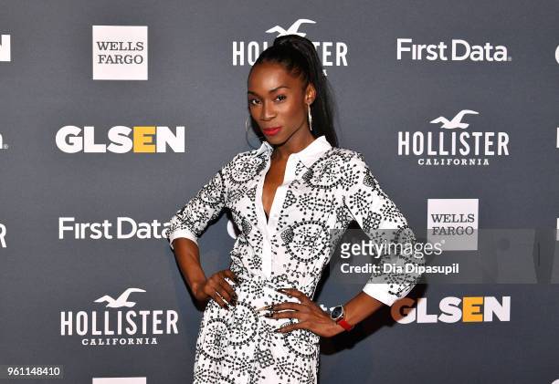 Angelica Ross of Pose attends the GLSEN 2018 Respect Awards at Cipriani 42nd Street on May 21, 2018 in New York City.