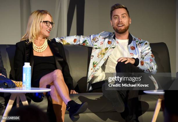 Brittingham Social Enterprise Lab Professor and Research Director Jill Kickul and Lance Bass speak onstage at the EMA IMPACT Summit at Montage...