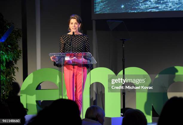 Moderator Wendie Malick speaks onstage at the EMA IMPACT Summit at Montage Beverly Hills on May 21, 2018 in Beverly Hills, California.