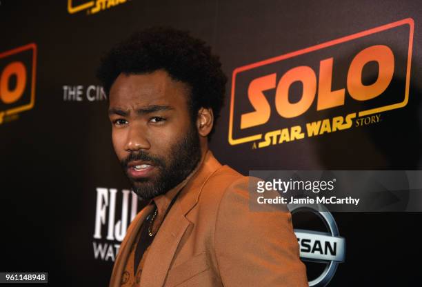 Donald Glover attends "Solo: A Star Wars Story" New York Premiere on May 21, 2018 in New York City.