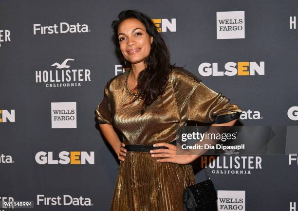 Inspiration Award Honoree Rosario Dawson attends the GLSEN 2018 Respect Awards at Cipriani 42nd Street on May 21, 2018 in New York City.