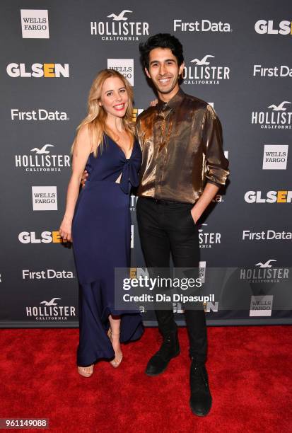 Actors Kerry Butler and Cheech Manohar of Mean Girls attend the GLSEN 2018 Respect Awards at Cipriani 42nd Street on May 21, 2018 in New York City.
