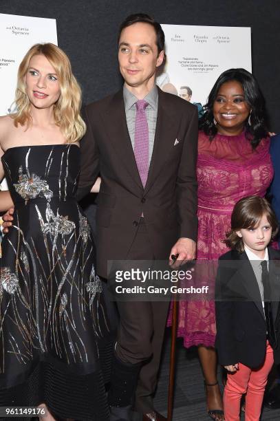 Claire Danes, Jim Parsons , Octavia Spencer and Leo James Davis attend "A Kid Like Jake" New York premiere at The Landmark at 57 West on May 21, 2018...