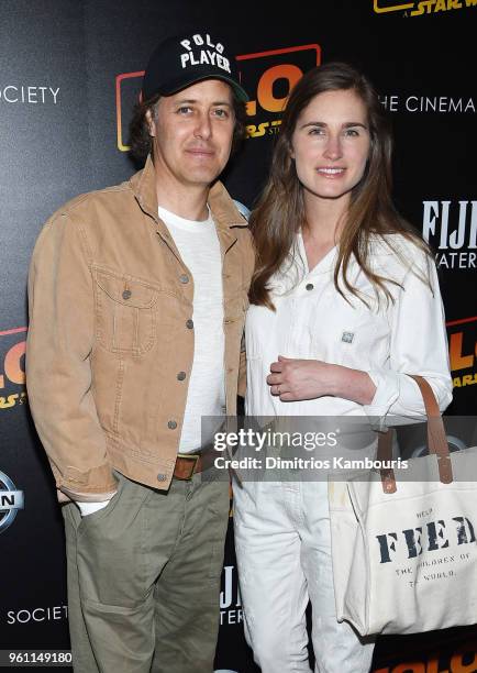 David Lauren and Lauren Bush attend a screening of "Solo: A Star Wars Story" hosted by The Cinema Society with Nissan & FIJI Water at SVA Theater on...