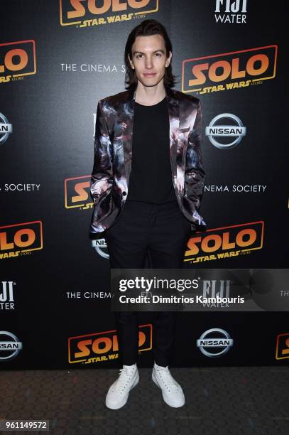 Ian Mellencamp attends a screening of "Solo: A Star Wars Story" hosted by The Cinema Society with Nissan & FIJI Water at SVA Theater on May 21, 2018...