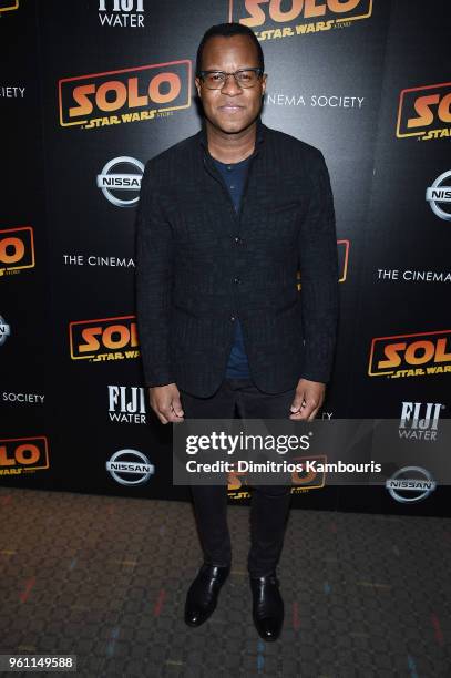 Geoffrey Fletcher attends a screening of "Solo: A Star Wars Story" hosted by The Cinema Society with Nissan & FIJI Water at SVA Theater on May 21,...