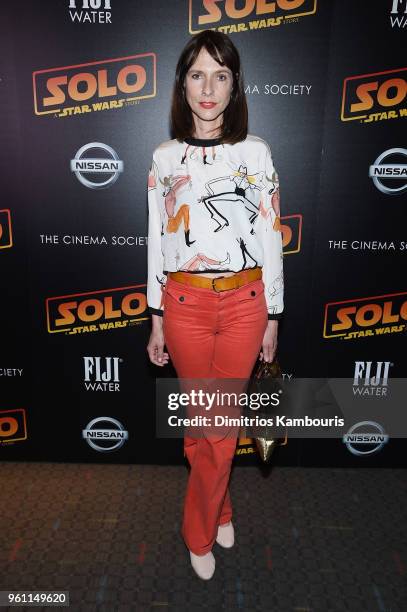 Dolly Wells attends a screening of "Solo: A Star Wars Story" hosted by The Cinema Society with Nissan & FIJI Water at SVA Theater on May 21, 2018 in...