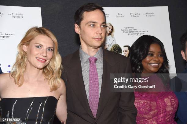Claire Danes, Jim Parsons and Octavia Spencer attend "A Kid Like Jake" New York premiere at The Landmark at 57 West on May 21, 2018 in New York City.