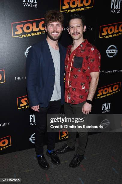 Timo Weiland an guest attend a screening of "Solo: A Star Wars Story" hosted by The Cinema Society with Nissan & FIJI Water at SVA Theater on May 21,...