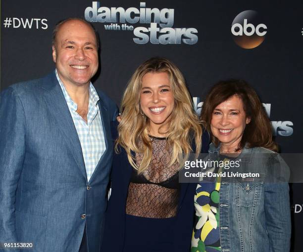 Singer Rachel Platten and parents attend ABC's "Dancing with the Stars: Athletes" Season 26 - Finale on May 21, 2018 in Los Angeles, California.