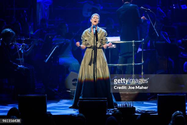 Josie Walker sings 'He's my boy' at 'Magic At The Musicals' concert, held at Royal Albert Hall on May 21, 2018 in London, England.