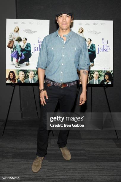 Actor Chaske Spencer attends the A Kid Like Jake New York Premiere at The Landmark at 57 West on May 21, 2018 in New York City.