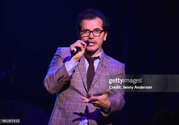 John Leguizamo hosts on stage at the The 63rd Annual Obie Awards at Terminal 5 on May 21, 2018 in New York City.