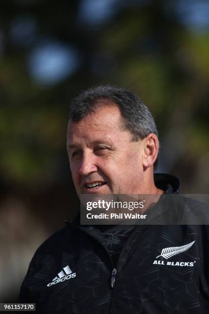 All Black assistant coach Ian Foster during a New Zealand All Blacks training session at Auckland Blues HQ on May 22, 2018 in Auckland, New Zealand.