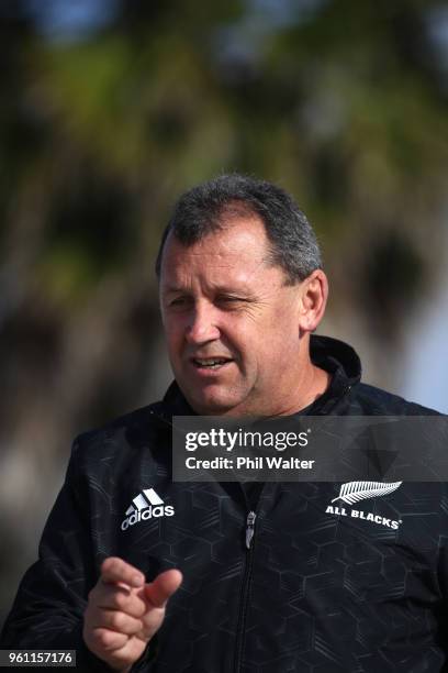 All Black assistant coach Ian Foster during a New Zealand All Blacks training session at Auckland Blues HQ on May 22, 2018 in Auckland, New Zealand.