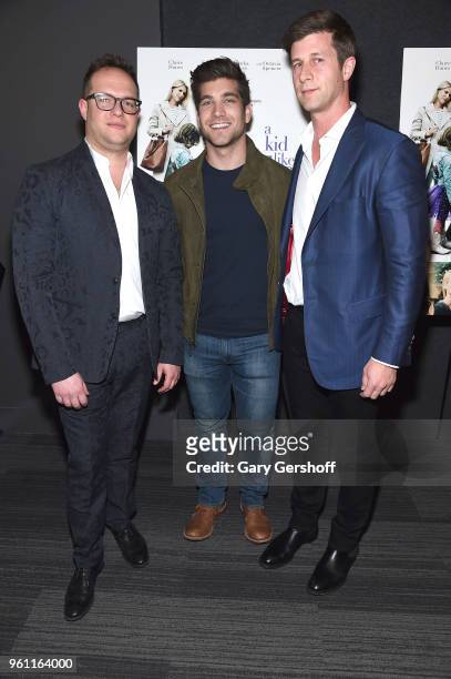 Executive producers Sam Slater and David Bernon and producer Paul Bernon attend "A Kid Like Jake" New York premiere at The Landmark at 57 West on May...