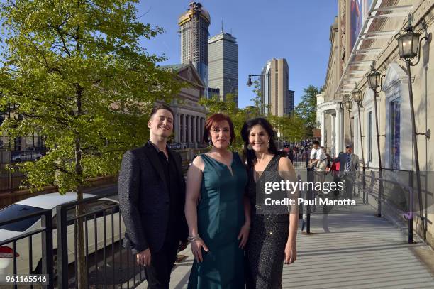 Randy Rainbow, Joyce Kulhawik and Leigh Barrett attend the 2018 Elliot Norton Theater Awards at Huntington Theatre on May 21, 2018 in Boston,...