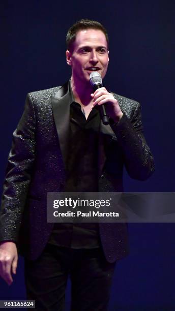 Guest of Honor Randy Rainbow performs his song parody 'The Room Where it Happened' at the 2018 36th Annual Elliot Norton Theater Awards at Huntington...