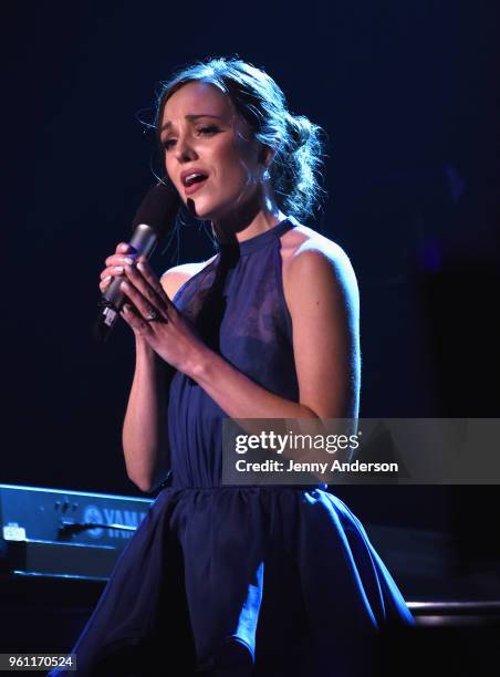 Laura Osnes performs on stage at the The 63rd Annual Obie Awards at Terminal 5 on May 21, 2018 in New York City.