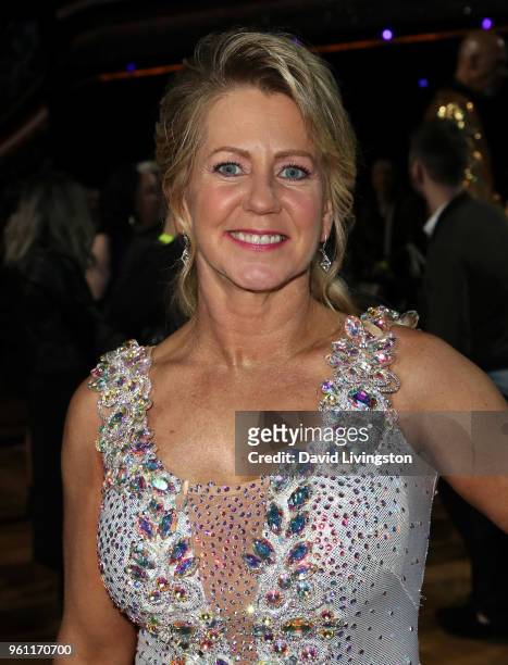 Figure skater Tonya Harding poses at ABC's "Dancing with the Stars: Athletes" Season 26 - Finale on May 21, 2018 in Los Angeles, California.