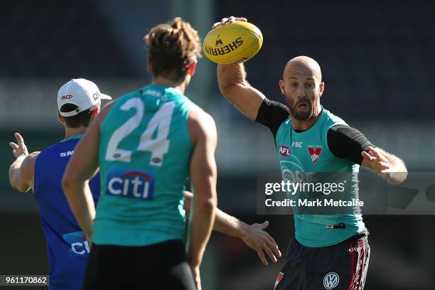 Jarrad McVeigh of the Swans in action during a Sydney Swans AFL training session at Sydney Cricket Ground on May 22, 2018 in Sydney, Australia.