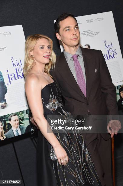 Claire Danes and Jim Parsons attend "A Kid Like Jake" New York premiere at The Landmark at 57 West on May 21, 2018 in New York City.