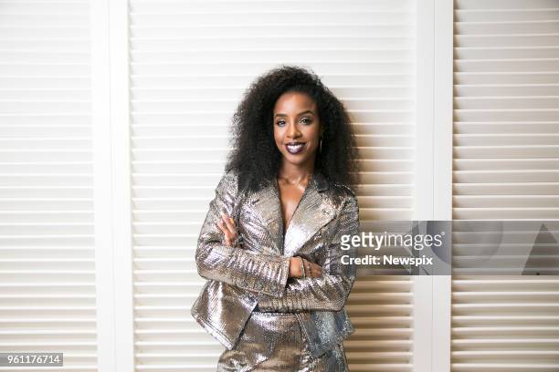Singer and 'The Voice' coach Kelly Rowland poses during a photo shoot in Sydney, New South Wales.