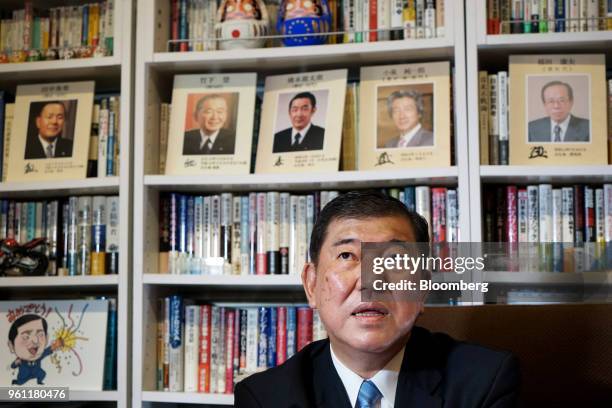 Shigeru Ishiba, a member of the Liberal Democratic Party and the House of Representatives, speaks during an interview at his office in Tokyo, Japan,...