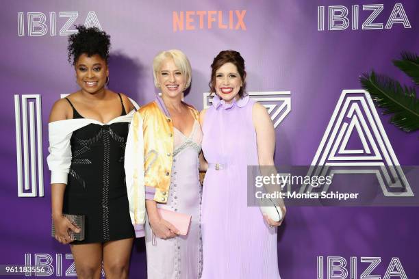 Phoebe Robinson, Dorinda Medley, and Vanessa Bayer attend Netflix's Ibiza Premiere at AMC Loews Lincoln Square 13 on May 21, 2018 in New York City.