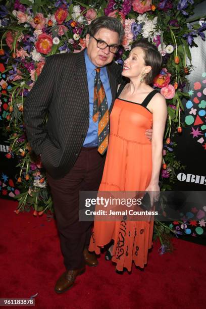 Oliver Platt and Carrie Coon attend The 63rd Annual Obie Awards at Terminal 5 on May 21, 2018 in New York City.