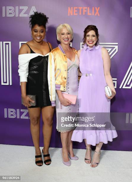 Phoebe Robinson, Dorinda Medley, and Vanessa Bayer attend Netflix's Ibiza Premiere at AMC Loews Lincoln Square 13 on May 21, 2018 in New York City.