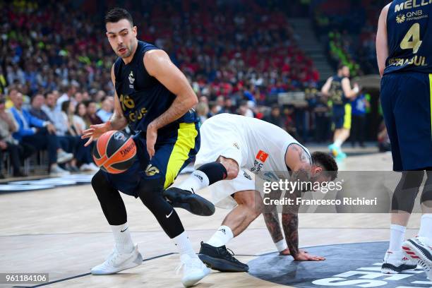 Kostas Sloukas, #16 of Fenerbahce Dogus Istanbul in action during the 2018 Turkish Airlines EuroLeague F4 Championship Game between Real Madrid v...