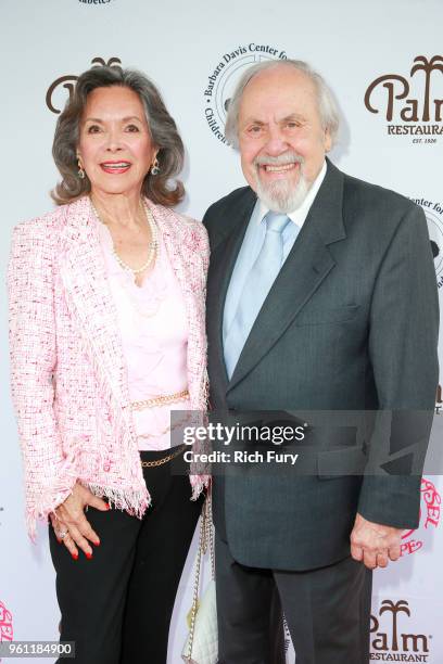 Jolene Brand and George Schlatter attend the Carousel Of Hope Kickoff Party at The Palm Beverly Hills on May 21, 2018 in Beverly Hills, California.