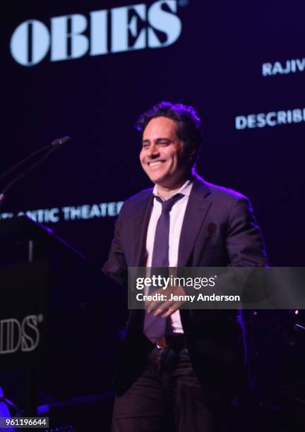 Rajiv Joseph on stage at the The 63rd Annual Obie Awards at Terminal 5 on May 21, 2018 in New York City.