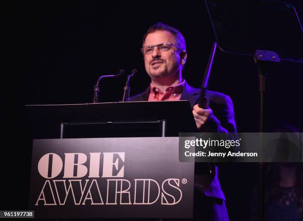 Jesse Berger on stage at the The 63rd Annual Obie Awards at Terminal 5 on May 21, 2018 in New York City.