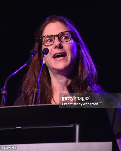 Anne Kauffman on stage at the The 63rd Annual Obie Awards at Terminal 5 on May 21, 2018 in New York City.