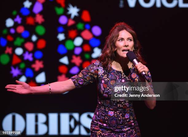 Laura Benanti on stage at the The 63rd Annual Obie Awards at Terminal 5 on May 21, 2018 in New York City.
