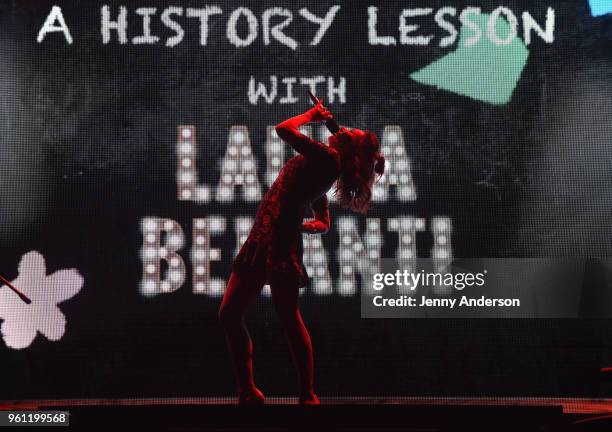 Laura Benanti on stage at the The 63rd Annual Obie Awards at Terminal 5 on May 21, 2018 in New York City.